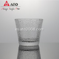 Taza de vaso de vaso de rayas de whisky de cristal creativo